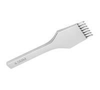 Griffe en Cuir, Poinçon à Trou Rond Pointu en Acier, Outil de Bricolage pour Artisanat de Couture en Acier au Ciseau à Rangées, 4 Mm(7 dents)