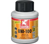 Griffon UNI-100 - Colle PVC Rigide 250 ml | Collage Haute Résistance pour Tubes & Raccords | Séchage Rapide - Usage Professionnel
