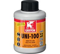 Griffon UNI-100 - Colle PVC Rigide 500 ml | Collage Haute Résistance pour Tubes & Raccords | Séchage Rapide - Usage Professionnel