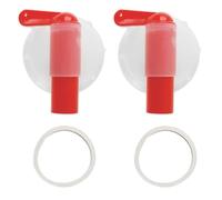Grifo dosificateur DIN61, buse pour réservoir de pluie, bidon en plastique, avec couvercle adaptateur, robinet de jardin pour réservoirs de 15 - 60 litres avec filetage DIN 61, 2 unités