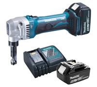 Makita Grignoteuse sans fil LXT DJN161RTJ 18 V – 2x5,0 Ah, chargeur, MakPac