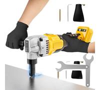 Grignoteuse de métal sans fil compatible avec batterie DeWalt 20V (sans batterie), cisaille électrique sans balais pour métal à 1900 tr/min avec tête grignoteuse rotative à 360°, grignoteuse