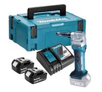 Makita Grignoteuse sans fil LXT DJN161RTJ 18 V – 2x5,0 Ah, chargeur, MakPac