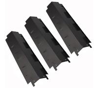 GriHero Lot de 3 cache-brûleurs de 37 cm pour barbecue à gaz | Plaque chauffante en acier porcelaine pour Landmann, Outback, Enders, Uniflame, Barbecook, Tarrington House