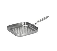 Fackelmann Vita3 Cuisinière en acier inoxydable triply avec triple fond diffuseur, sans antiadhésif, sans PFA, convient pour induction, gaz, vitro et four, étanchéité parfaite, lave-vaisselle 28 cm