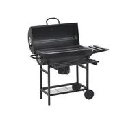 vidaXL Chariot barbecue avec roues et étagères Noir Acier 115x85x95 cm