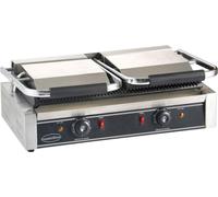 Gril à double contact, nervuré - 3,6 kW, professionnel