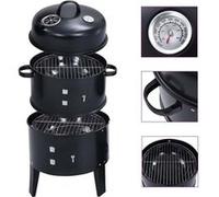 vidaXL Barbecue au charbon de bois 3 en 1 Fumoir 40×80 cm