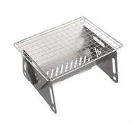 Gril BBQ Portable Acier Résistant Chaleur Gril BBQ Portable Acier | Structure pour robuste, résiste hautes températures, conception pour feu de charbon