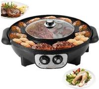 Gril coréen/Hotpot - Gril - Couvercle inclus - Noir - Pour usage domestique
