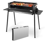 Gril de camping pliable - Gril à charbon portable - Gril de table - Gril de pique-nique - 103,4 x 53 cm