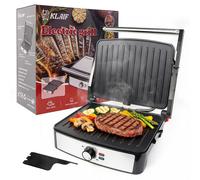 Gril de contact – Grill pour steaks et appareil à sandwich – 2200 W – S'ouvre jusqu'à 180° – Revêtement antiadhésif en PTFE – Facile à nettoyer – Prise européenne 220–240 V