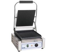 Gril de contact KBS, surface de cuisson 22 x 23 cm, surface rainurée, bac de récupération des graisses