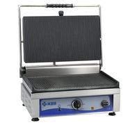 Gril de contact KBS, surface de cuisson 36 x 27 cm, dessus et dessous rainurés, 1 zone de chauffe, 230 volts