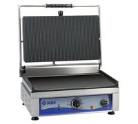 Gril de contact KBS, surface de cuisson 36 x 27 cm, rainurée sur le dessus et lisse en dessous, 1 zone de chauffe