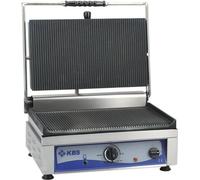 Gril de contact KBS, surface de cuisson 45 x 27 cm, dessus et dessous rainurés, 1 zone de chauffe, 230 volts