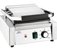 Gril de contact Nisbets Essentials avec plaque supérieure rainurée