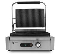 Gril de contact professionnel - Gril électrique avec contrôle de la température - 2300 W - Acier inoxydable