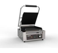Gril de contact Saro PG 1 GG – plaque en fonte, rainurée sur le dessus et lisse en dessous, 1,8 kW