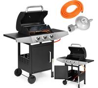 Gril de jardin à gaz 10,2 kW - grande grille, 3 brûleurs, thermomètre, contrôleur MultiGarden