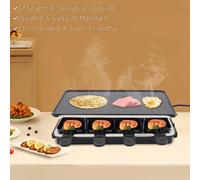 Gril de Table 220-240V, gril électrique, gril de Barbecue électrique antiadhésif, 1 grand + 8 petits plateaux, pour barbecues, fêtes, ponts