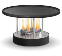 Gril de table - Plancha pour intérieur et extérieur - Barbecue nomade jusqu'à 4 heures, sans électricité ni charbon, contrôle de température progressif - en acier inoxydable et fonte - Ø 35 cm