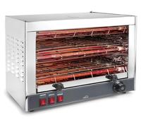 Gril électrique, 3600 W, 38 litres, horizontal, double grill, couleur grise