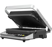 Gril électrique Aeno AEG0005, 2000 W, 6 programmes automatiques, plaques double face 320x220 mm, angle d'ouverture jusqu'à 180°, fonction décongélation, affichage LED, contrôle tactile, température ma