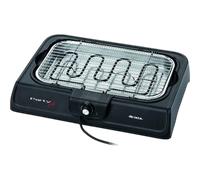 Ariete 723 - Gril électrique portable, 2000 W, élément chauffant amovible, température réglable sur 2 positions, lampe témoin, égouttoir, 41,5 x 24 cm, noir