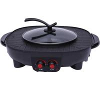 Gril électrique & Hot Pot, puissance 2000W, surface antiadhésive, noir