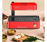 Gril électrique pliant, machine à barbecue antiadhésive sans fumée, gril de table multifonctionnel avec contrôle de la température