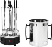 Gril électrique rotatif - Gril électrique vertical - Acier inoxydable - Rôtissoire/broche rotative - Pour usage domestique et professionnel - Barbecue et pique-nique en plein air