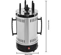 Gril électrique vertical Rotisserie - SW-5 - 1000 W - Acier inoxydable - Tour automatique - Pour kebab, shawarma, gyros - Blanc