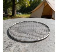 Gril en acier inoxydable 28-35 cm portable extérieur | Acier inoxydable, répartition homogène de la chaleur, facile à nettoyer, antiadhésif, idéal pour le camping, les pique-niques