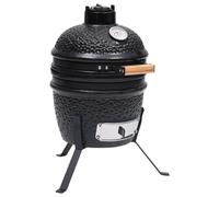 Gril en céramique Kamado - 26,5 cm - Marque Rooster - Charbon de bois - Noir - Pour usage extérieur