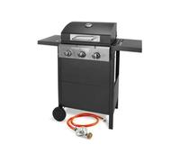 Fieldmann Gril à gaz FZG 3003 – 3 brûleurs, 107×53×110, tables latérales rabattables, thermomètre