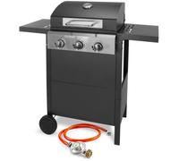 Fieldmann Gril à gaz FZG 3003 – 3 brûleurs, 107×53×110, tables latérales rabattables, thermomètre