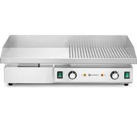 Gril, moitié lisse, moitié rainuré, HENDI, gamme économique, 400 V/4400 W, 720 x 460 x (H) 241 mm