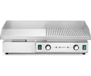 Gril, moitié lisse, moitié rainuré, HENDI, gamme économique, 400 V/4400 W, 720 x 460 x (H) 241 mm