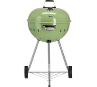 Gril rond au charbon de bois, gril sphérique 54cm avec thermomètre, vert