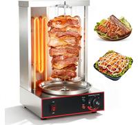 Gril vertical multifonction de grande capacité, doté d'un régulateur de température facile à utiliser, d'un gril vertical rotatif à 360°, sans fumée, et avec une température réglable