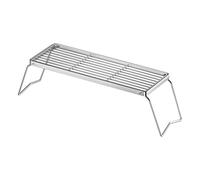 Grill à feu ouvert ， Grill à feu de camp pliable grill réglable en acier inoxydable, construction en acier solide, pliable peut l'utiliser de longue date/grand pour le camping