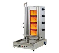Grill à gaz Saro pour kebabs/gyros, 4 brûleurs Tilla 4