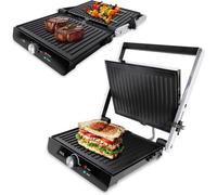 Grill à panini - Grill à contact - Noir - 1 zone de cuisson