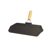 GRILL Rectangle Fonte émaillée Poignée rabattable 33.5 x 19.5 cm