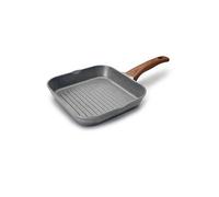Grill carré Stilo avec poignée imitation bois 24 cm Lacor