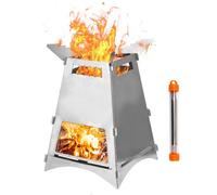 Grill De Camping Portable Pliable Avec Tuyau De Soufflage, Poêle À Bois, Barbecue D'extérieur, Pique-Nique