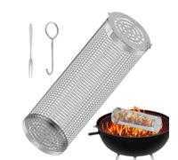 Grill Diverse Basket - Panier à grillades antiadhésif | Conception roulante en acier inoxydable pour une cuisson uniforme des légumes, de la viande et des fruits de mer, des barbecu