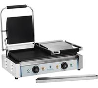Grill double Expondo Royal Catering - lisse - 2 x 1 800 W