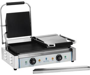Grill double Expondo Royal Catering - lisse - 2 x 1 800 W